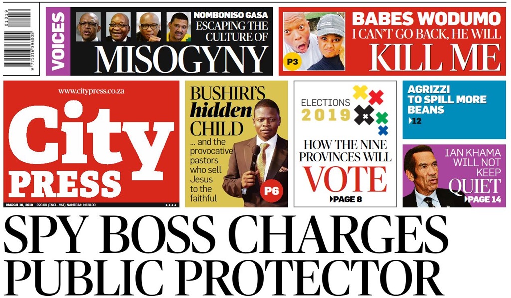 The front page of City Press
