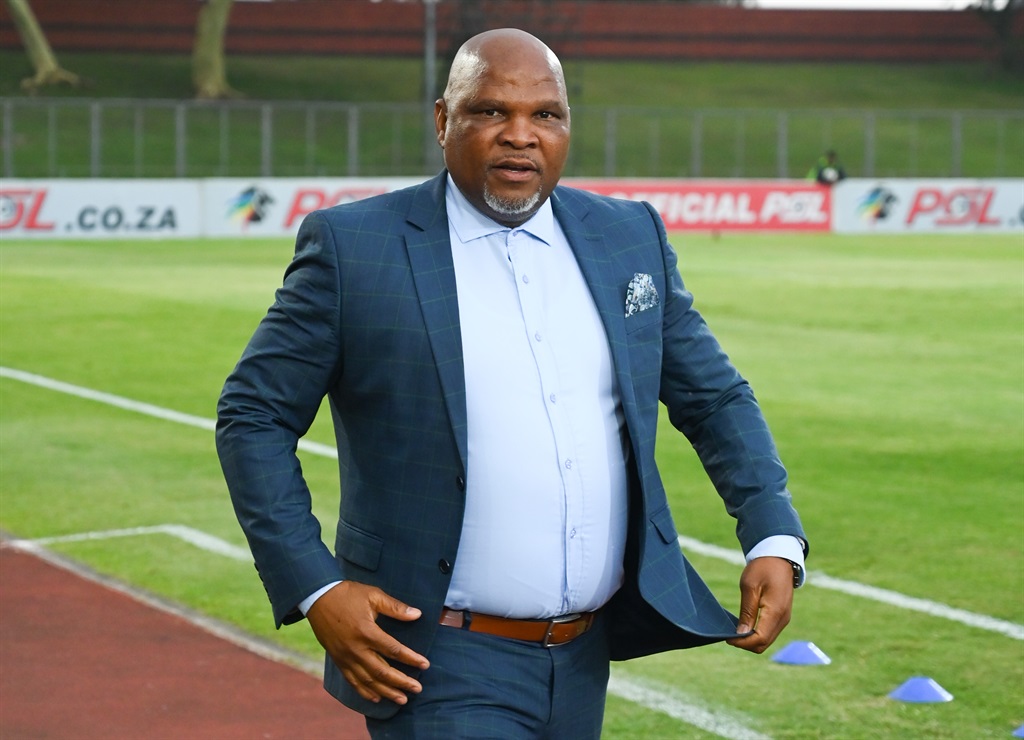 Morgan Mammila, head coach of Chippa United during the DStv Premiership 2022/23 match between Chippa United and Sekhukhune United held at Chatsworth Stadium in Durban on 18 October 2022 