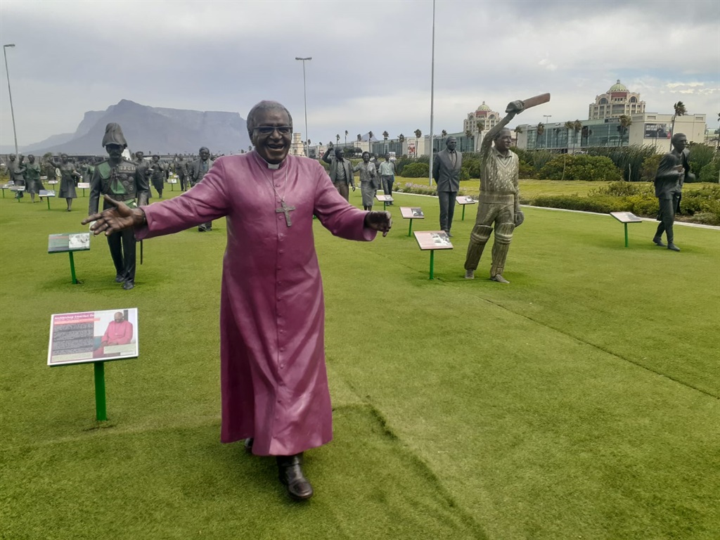 A statue of Archbishop Emeritus Desmond Tutu was u