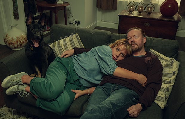 Kerry Godliman and Ricky Gervais in 'After Life' (Ray Burmiston/Netflix)