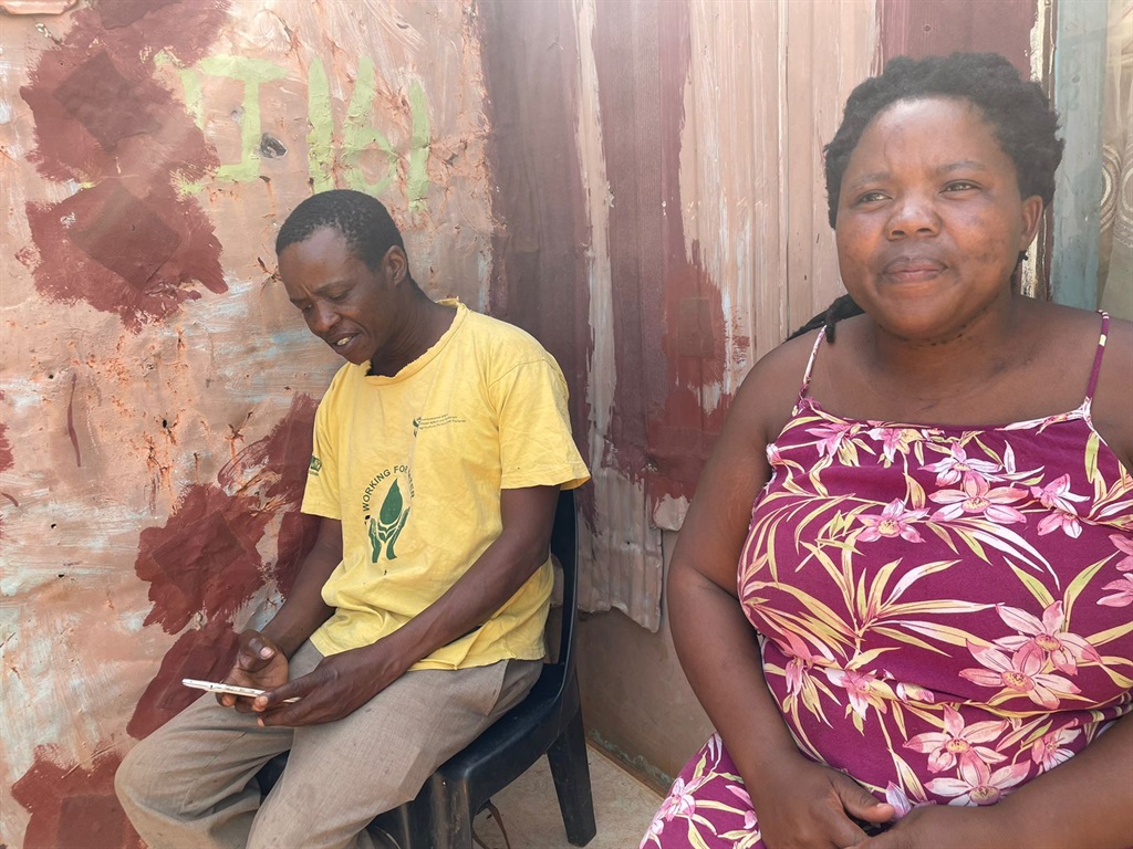 Makosha Mohale (34) and her husband Ngwako Motlhaola (43) from Soulsville in the west of Tshwane. Photo by Kgalalelo Tlhoaele