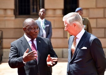 Belgium had President Cyril Ramaphosa squirming with jabs about Russia during a royal visit