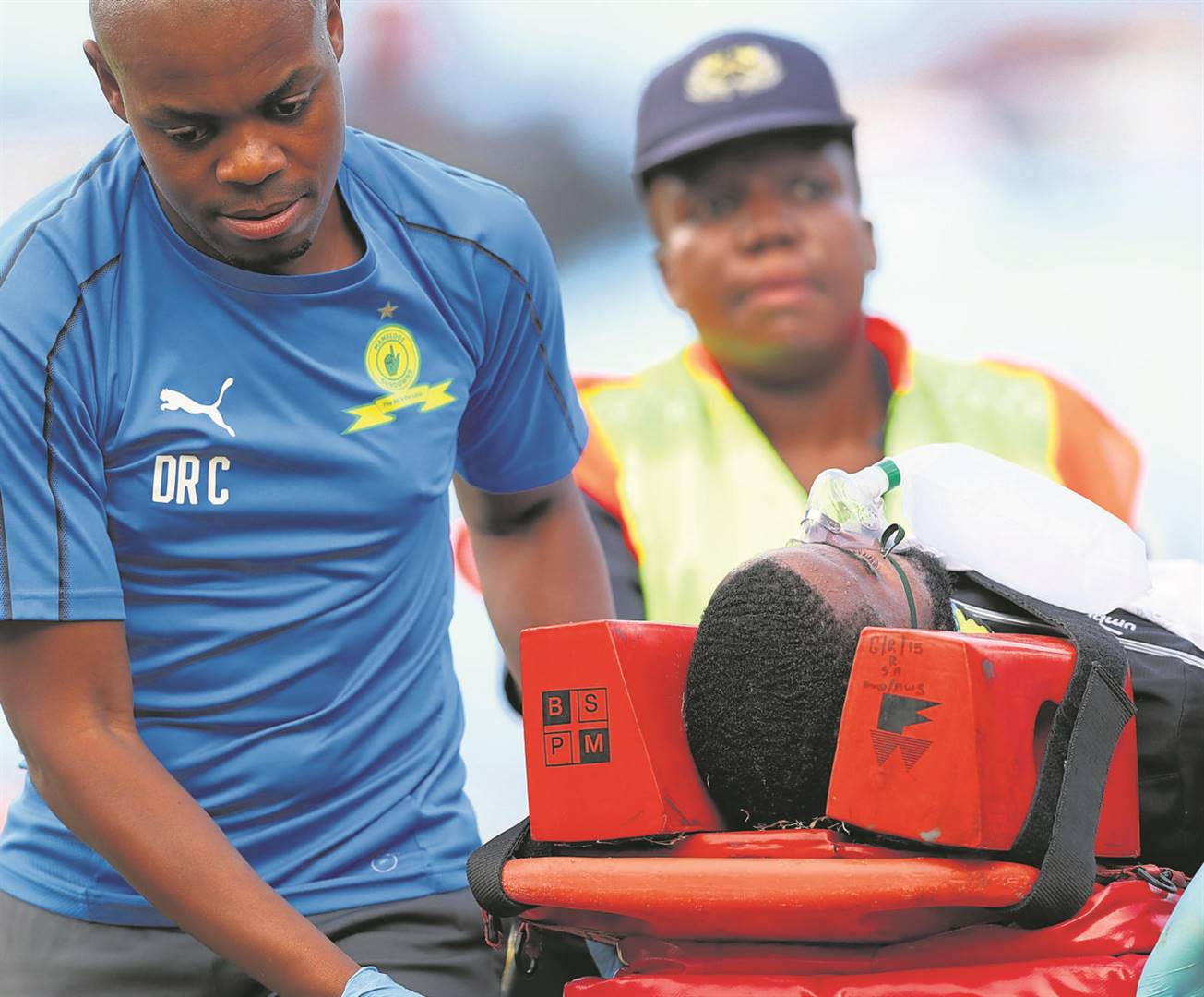 Wandisile Letlabika suffered a bad head injury in Pretoria a fortnight ago. Photo by Samuel Shivambu/Backpagepix