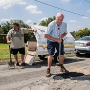 This 82-year-old man is dedicating his retirement to fixing the potholes in his Joburg suburb 