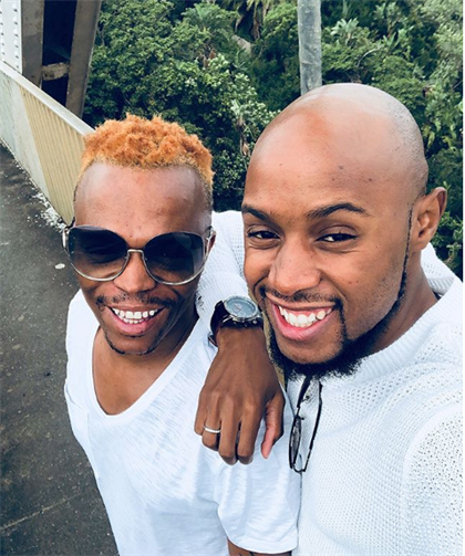 Somizi and Mohale who donated food vouchers.