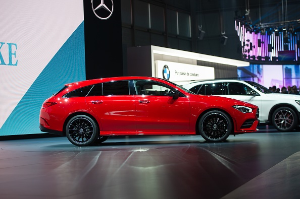 GENEVA, SWITZERLAND - MARCH 05: Mercedes-Benz CLA Shooting Brake is displayed during the first press day at the 89th Geneva International Motor Show on March 5, 2019 in Geneva, Switzerland. (Photo by Robert Hradil/Getty Images)