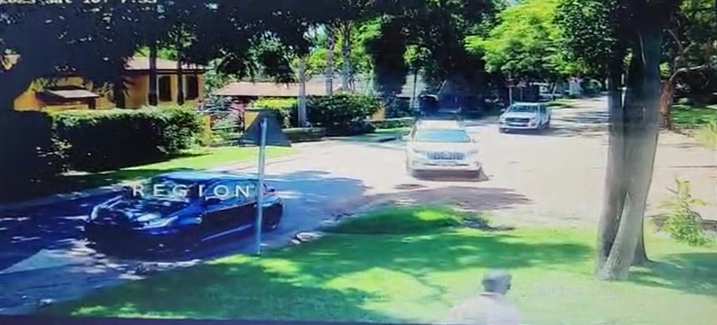 The Toyota Prado of Cloete Murray arrives at a property in Waterkloof, Pretoria, at approximately 10.30 on the morning of Saturday, 18 March. Within hours of these scenes being captured, the Prado was attacked by an unknown number of gunmen, killing both father and son. 