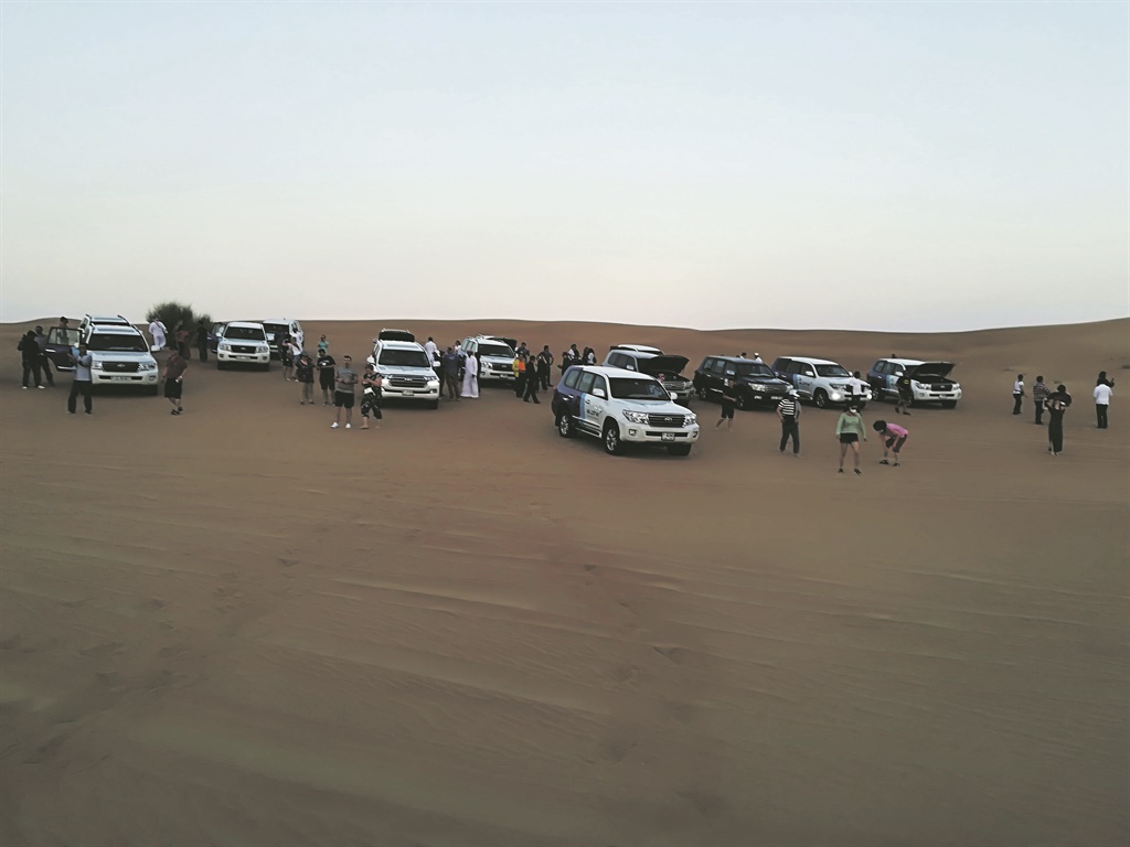 Some of the 4/4 SUVs taking part in the Desert Saf