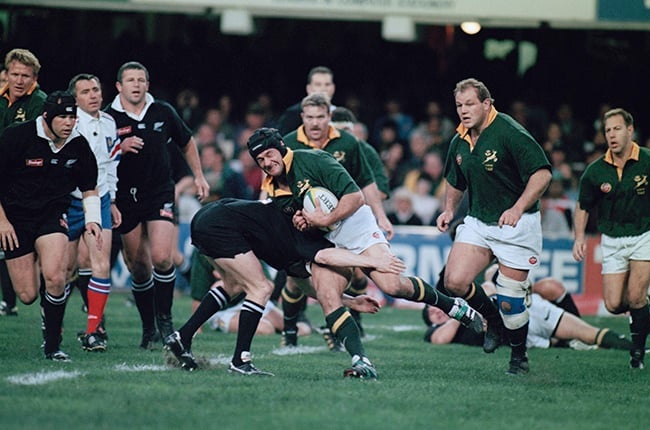 Springbok flank Ruben Kruger on the charge against