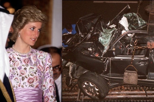 The mangled remains of the Mercedes that carried Princess Diana to her death on 31 August 1997. (PHOTO: Gallo Images/Getty Images)