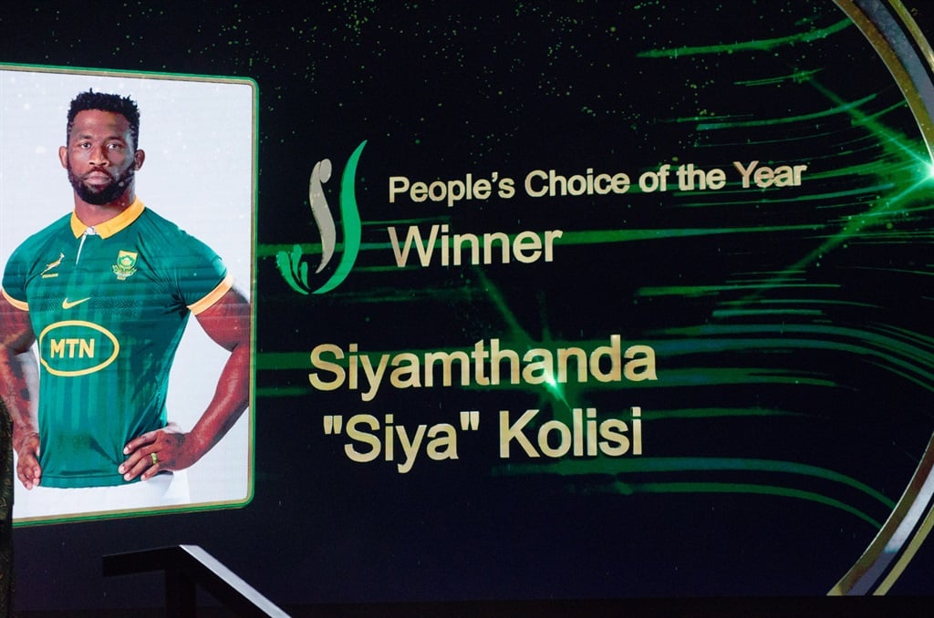 Springbok captain Siya Kolisi walked away with the People’s Choice Award that was voted for by South African sports fans. Photo by Rapula Mancai 