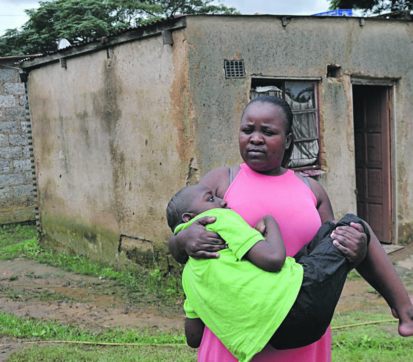 HELP: Smangele Dlamini says her son Lwazi is blind and unable to walk.          Photo by Jabulani Langa