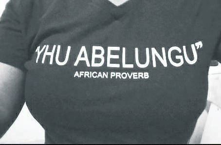 Yhu Abelungu on a T-shirt