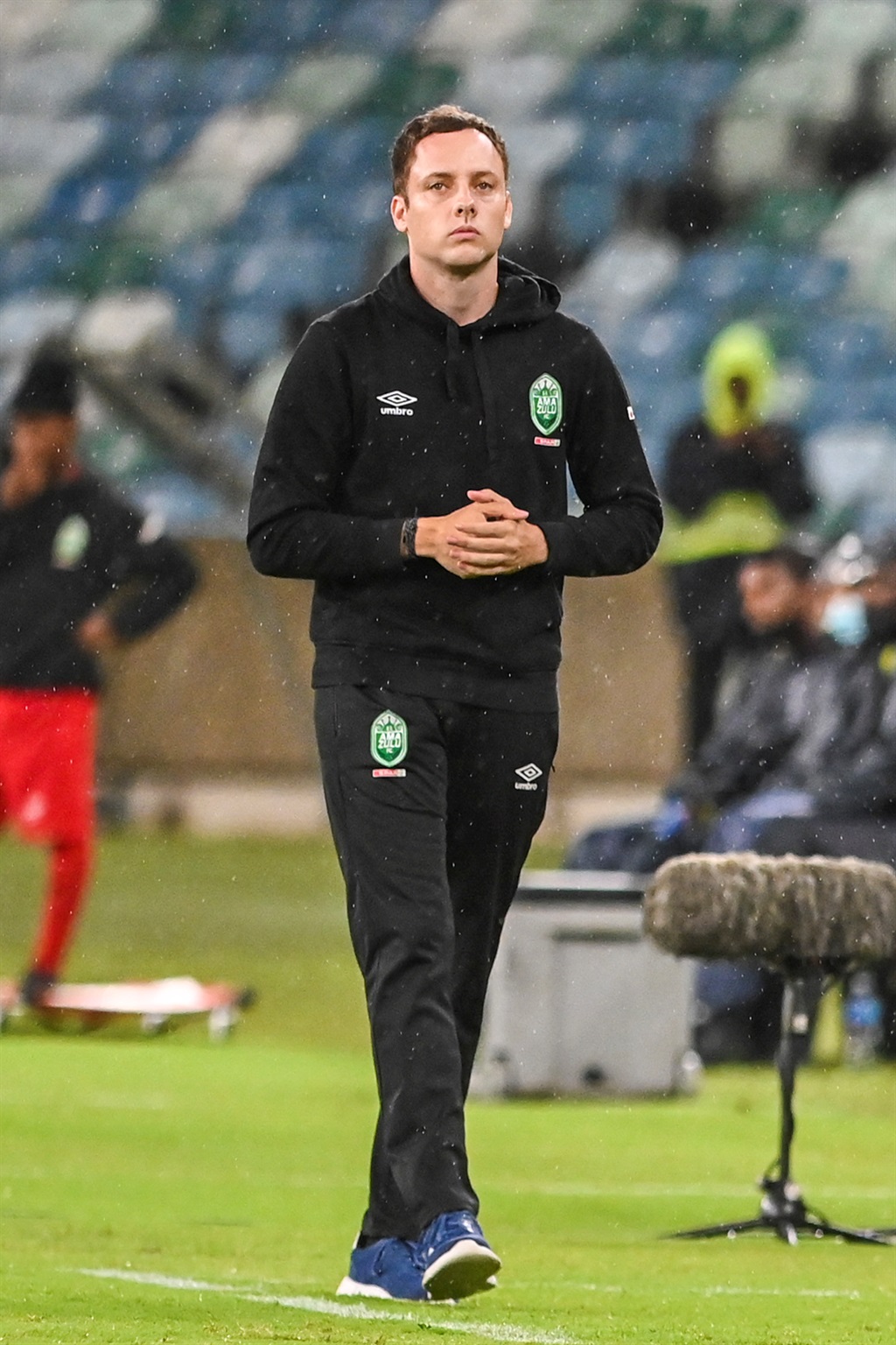 DURBAN, SOUTH AFRICA - FEBRUARY 18: Romain Folz, head coach of AmaZulu FC during the DStv Premiership match between AmaZulu FC and TS Galaxy at Moses Mabhida Stadium on February 18, 2023 in Durban, South Africa. (Photo by Darren Stewart/Gallo Images),O-5??6õ