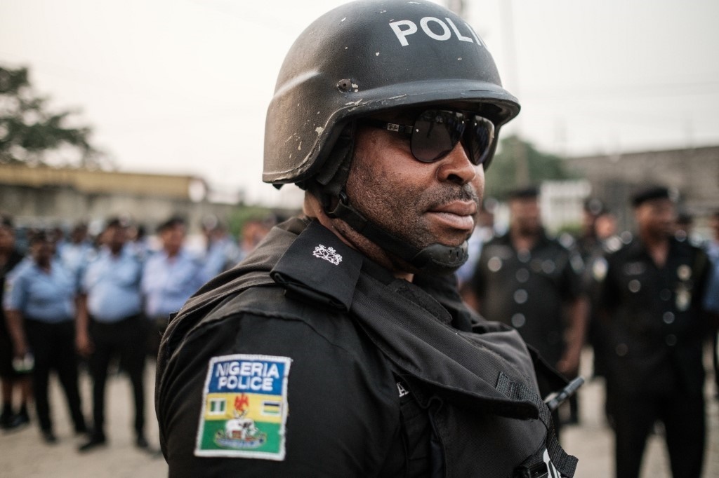  A Nigerian police officer.