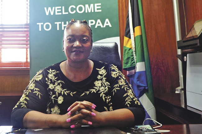The new Government Pensions Administration Agency CEO, Kedibone Madiehe 
PHOTO: Rosetta Msimango
