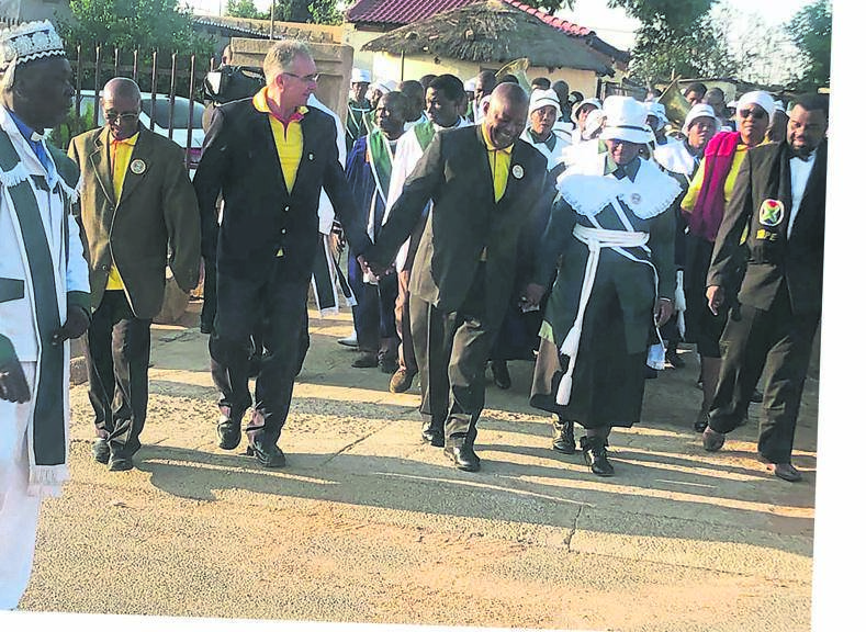 Cope president Mosiuoa Lekota was at the Faith Mission Apostolic Church in Mabopane.