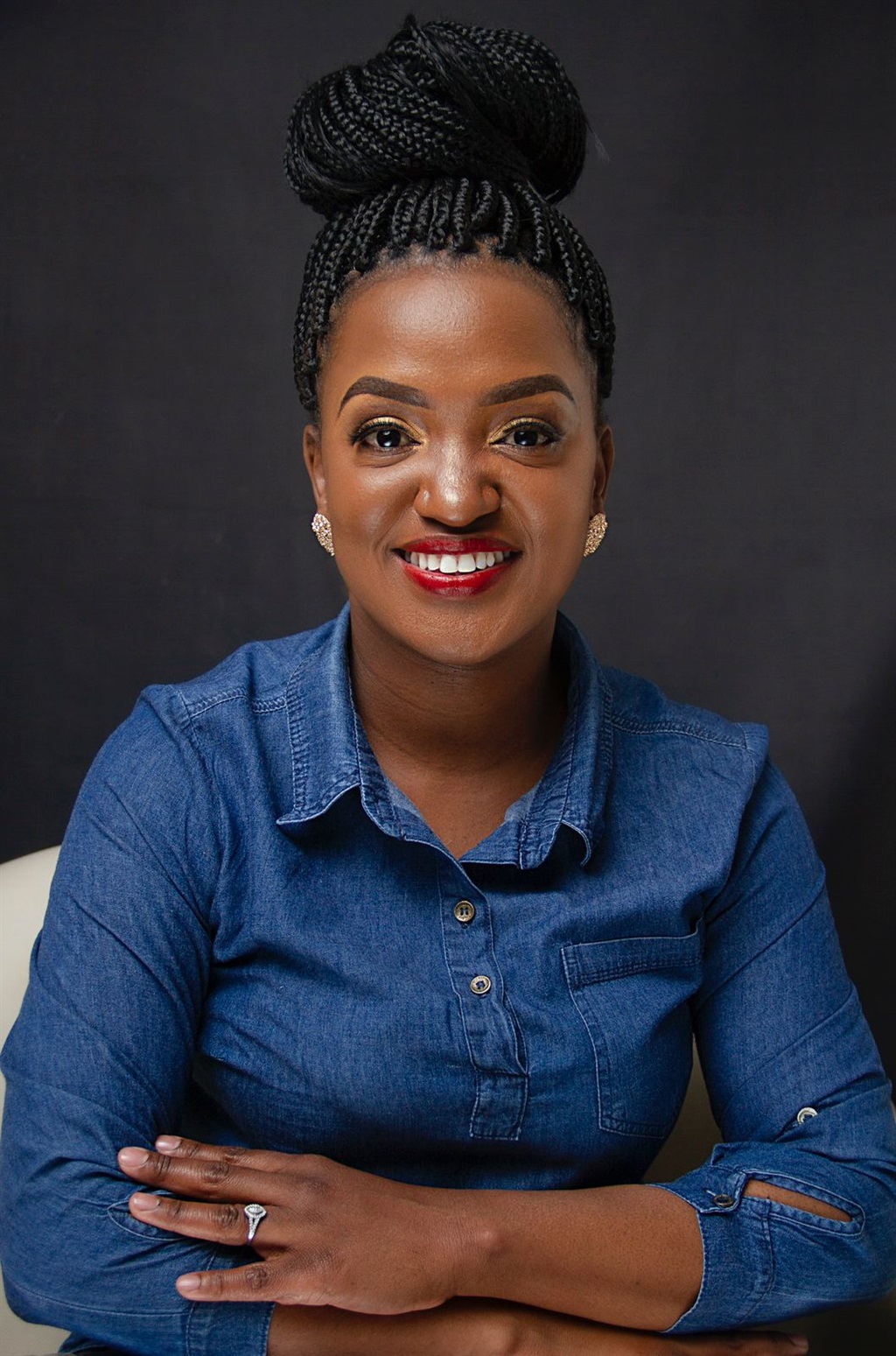 TV and radio host Mpho Putini said she enjoys being behind the mic. 