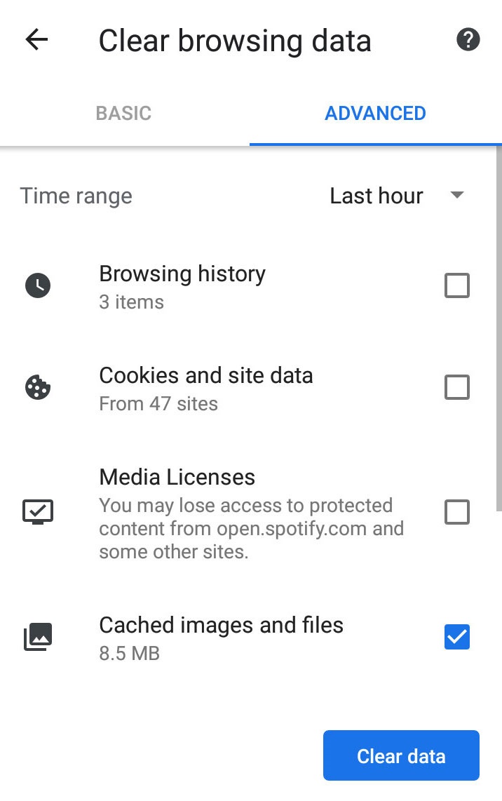 clean up cache on android
