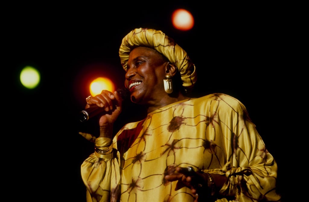 1997: South African singer Miriam Makeba. 