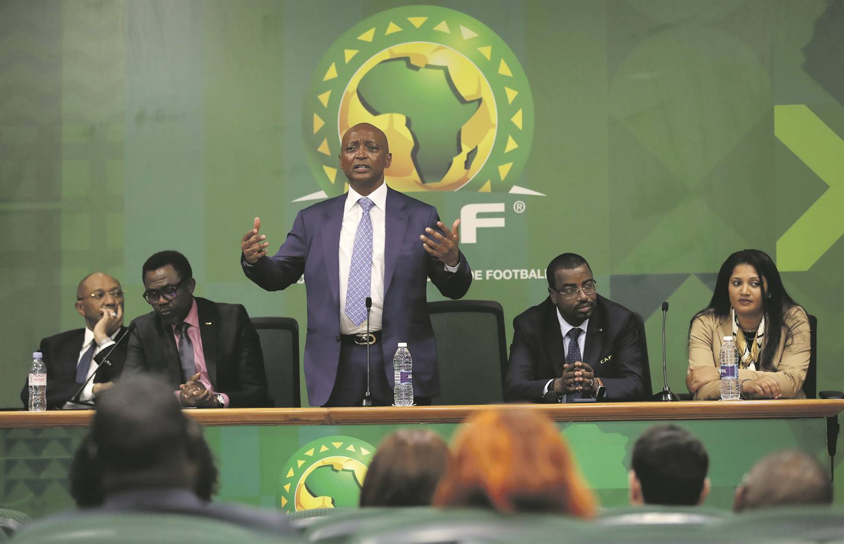 CAF president Patrice Mostepe and his executives. 