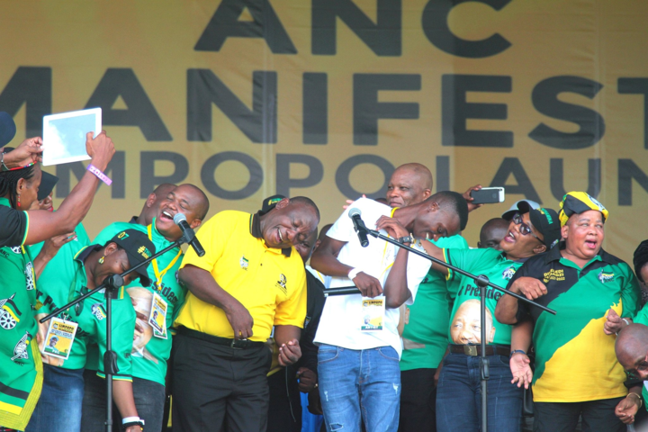 ANC President Cyril Ramaphosa at the rollout of the ANC manifesto in Limpopo. (Image via ANC Twitter)