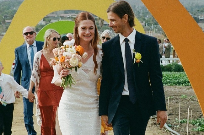 Bonnie Wright and her husband Andrew Lococo. Image via (thisisbwright)/Instagram