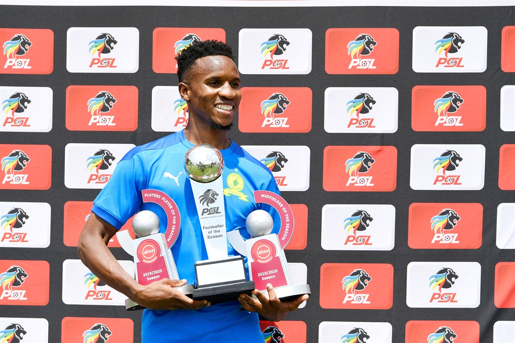 Themba Zwane (Mamelodi Sundowns) winner of PSL Footballer of the Season during the PSL Footballer of the Season at Chloorkop in October 23, 2020 in Johannesburg, South Africa.