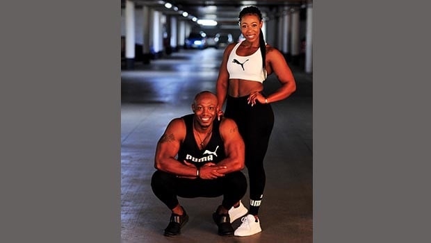 Gym more-than-buddies Zinhle Masango and Limpho Tlali Pictures: Tebogo Letsie