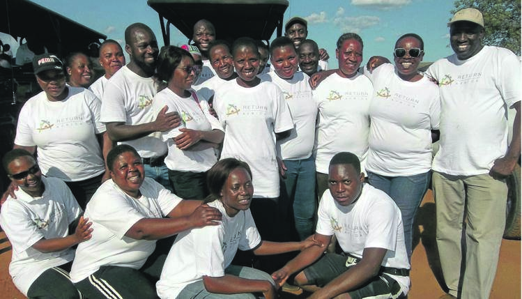 The members of Return Africa Birthday Club work at Return Africa Lodge in the Kruger National Park.              Photo by Mzamani Mathye 