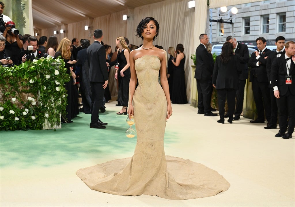 Tyla arrives for the 2024 Met Gala at the Metropolitan Museum of Art on May 6, 2024, in New York. (Angela Weiss / AFP)