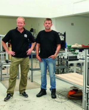 Richard van As (right) founder of RoboBeast with business partner, Simon Carter. (Picture supplied)