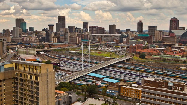 Nelson Mandela Bridge in Johannesburg. (Hoberman Collection/Universal Images Group via Getty Images)
