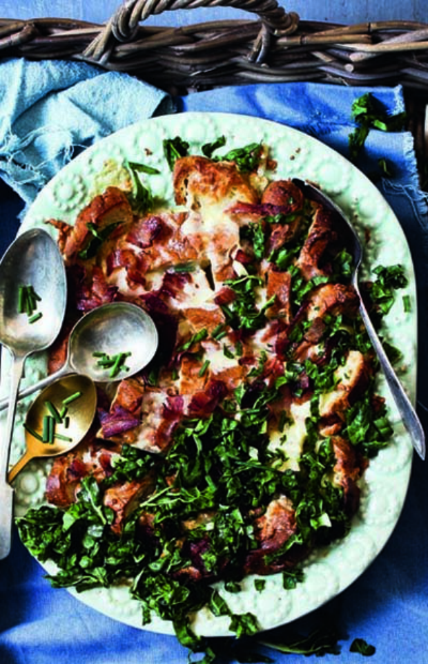 bacon and spinach breakfast bake