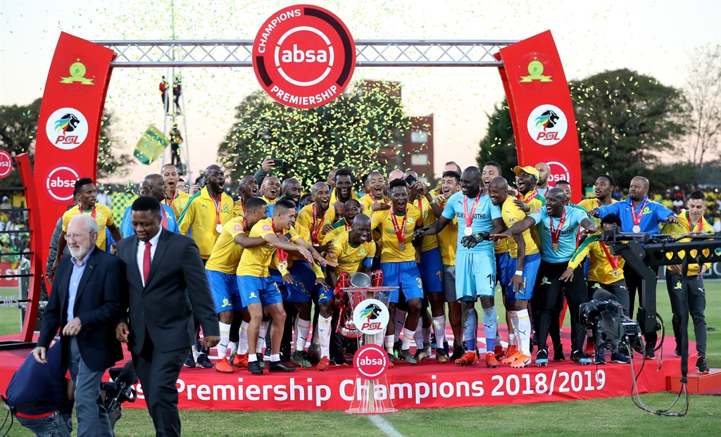 Mamelodi Sundowns winners of the  2018/19 Absa Premiership