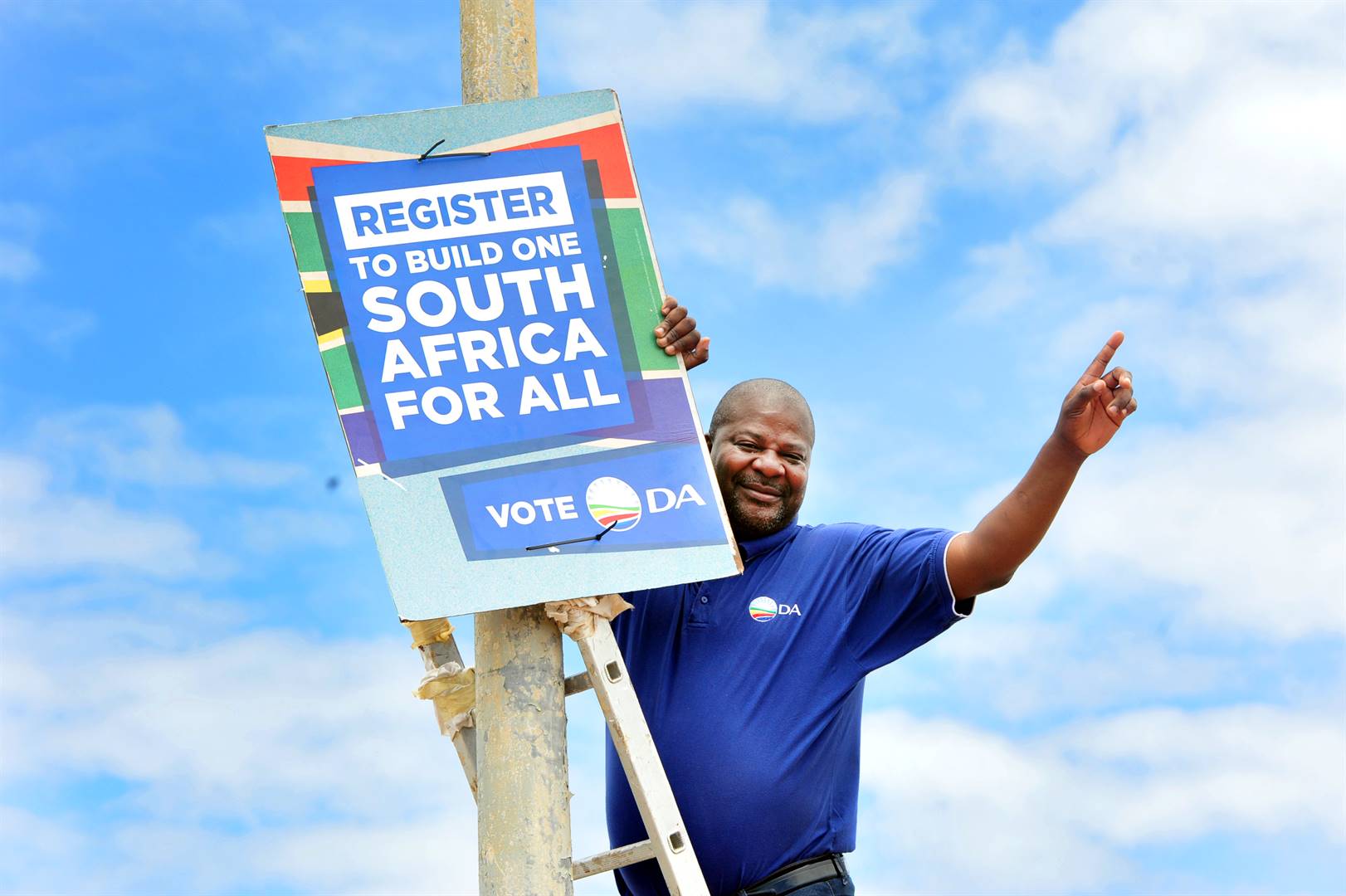The DA's election poster. Picture: Theo Jeptha