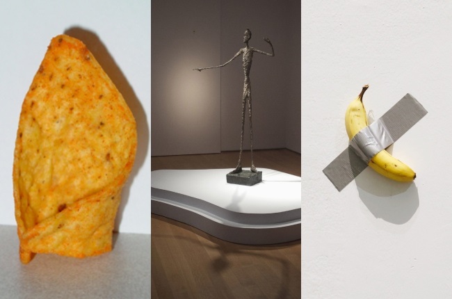 A Dorito chip, pointing man and a banana are some of the quirky and odd items that have been auctioned. (PHOTO: Gallo Images/Alamy)