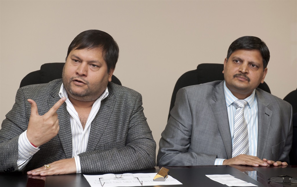 Die Gupta-broers Atul en Ajay (links). Foto: Gallo Images/Getty Images.