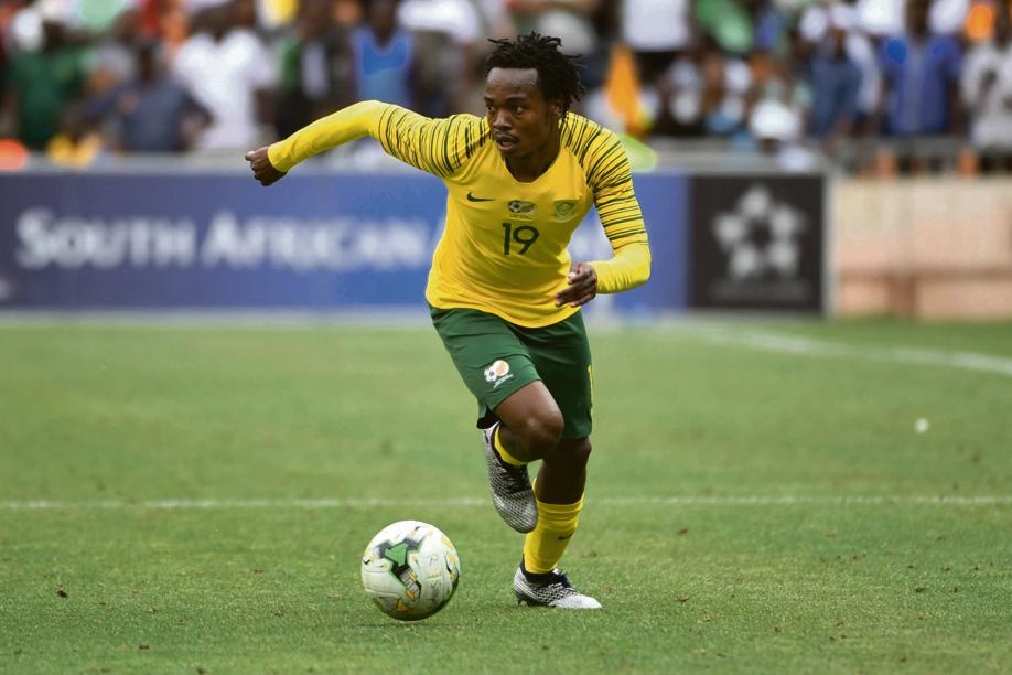 Bafana Bafana wizard Percy Tau will again be on the road, even though his next destination hasn't been revealed yet.
Photo: Backpagepix
