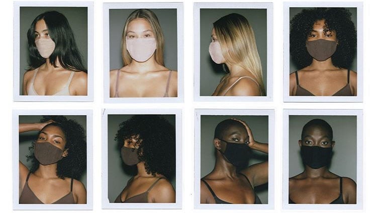 Kim Kardashian West's shapewear brand, Skims, is producing face masks. Photo: Instagram