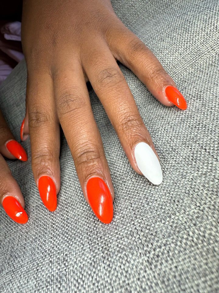 Bright coloured nails by Nubian Native (Supplied)
