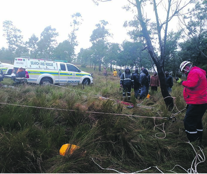 The K9 Search and Rescue Team pulled Sinekosi Zondi’s lifeless body from the cliff.