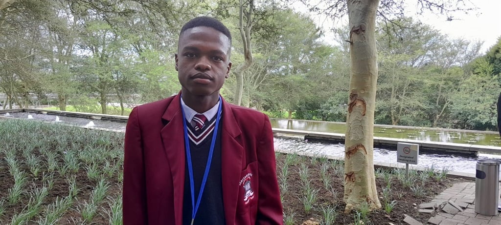 Jonas Moshabi (18) from Limpopo used his father's death as an inspiration to keep going. Photo by Zandile Khumalo