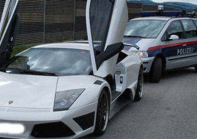 A Lamborghini Murcielago with an IMSA kit – nice. Getting tailed by the Austrian police – less so. 