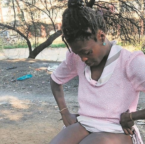 HUNGRY:Lethabo Mazibuko says being a magosha is a matter of survival for her.                                Photo by Kgalalelo Tlhoaele
