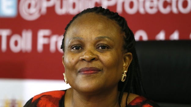 Public Protector advocate Busisiwe Mkhwebane during the release of her report Nelson Mandela's funeral funds inquiry.  (Phill Magakoe/ The Times/Gallo Images/Getty Images, file)
