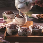 Mini malva puddings with coffee and condensed milk