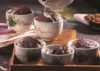 Mini malva puddings with coffee and condensed milk