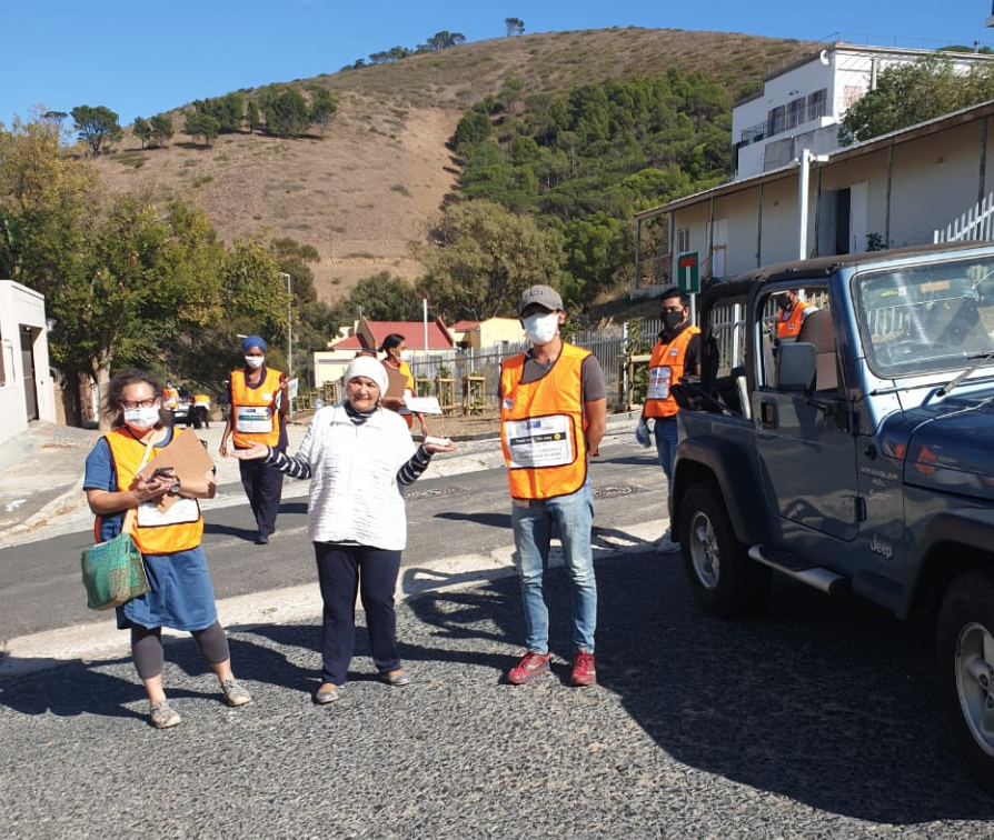 Adams with volunteers in Bo-Kaap (supplied)