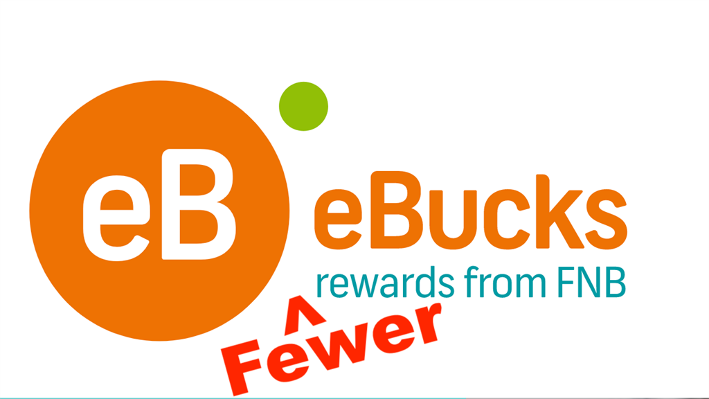 Fewer eBucks rewards